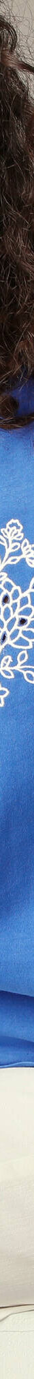 Débardeur broderies contrastées (bleu / blanc) Débardeur broderies contrastées (bleu / blanc)